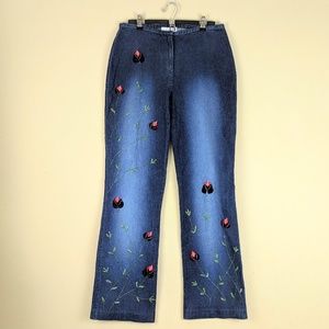 BASIX II 10" High Rise Beads Embellished Jeans 10